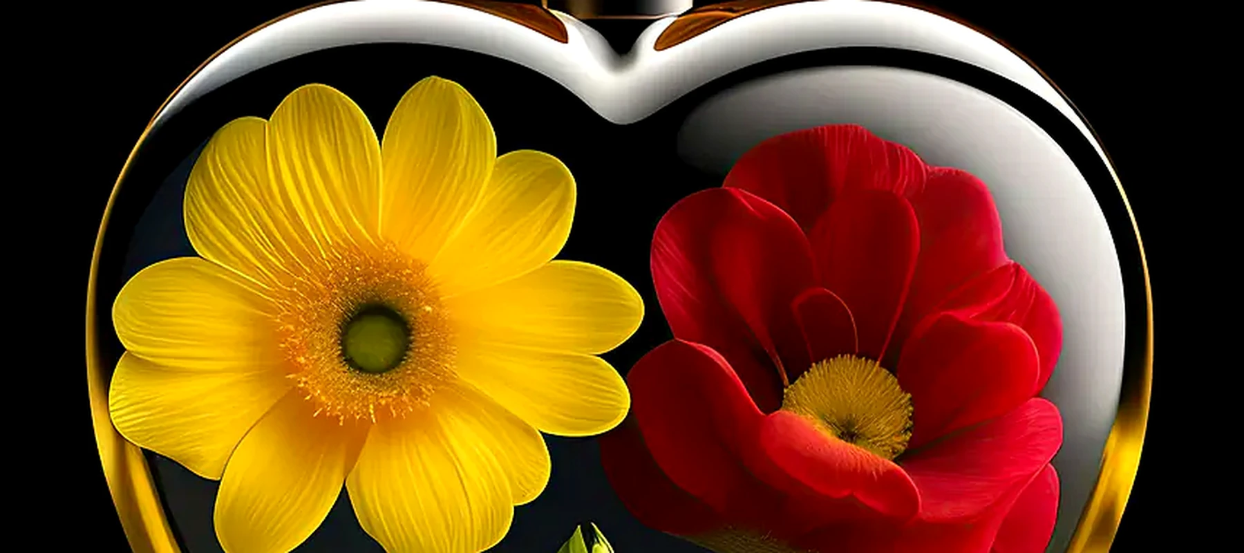 flower art RGB Desk Mat full-width design preview