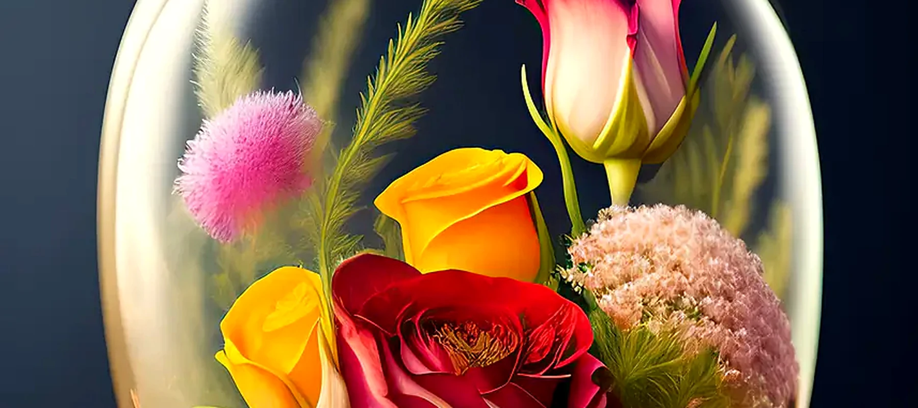 flower art RGB Desk Mat full-width design preview