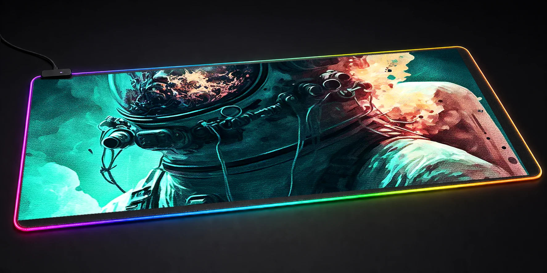 Astronaut in space sea RGB Desk Mat RGB desk mat