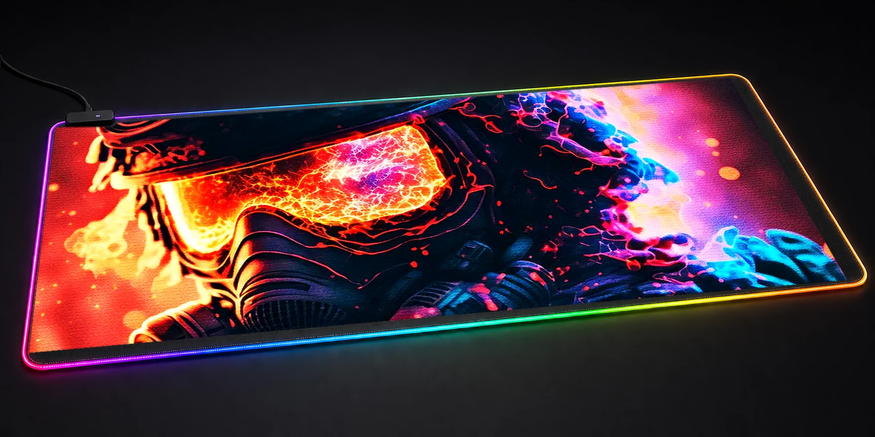 Colorful military RGB Desk Mat RGB desk mat