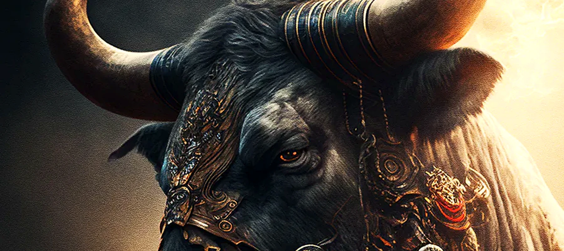 Ferocious Buffalo RGB Desk Mat full-width design preview