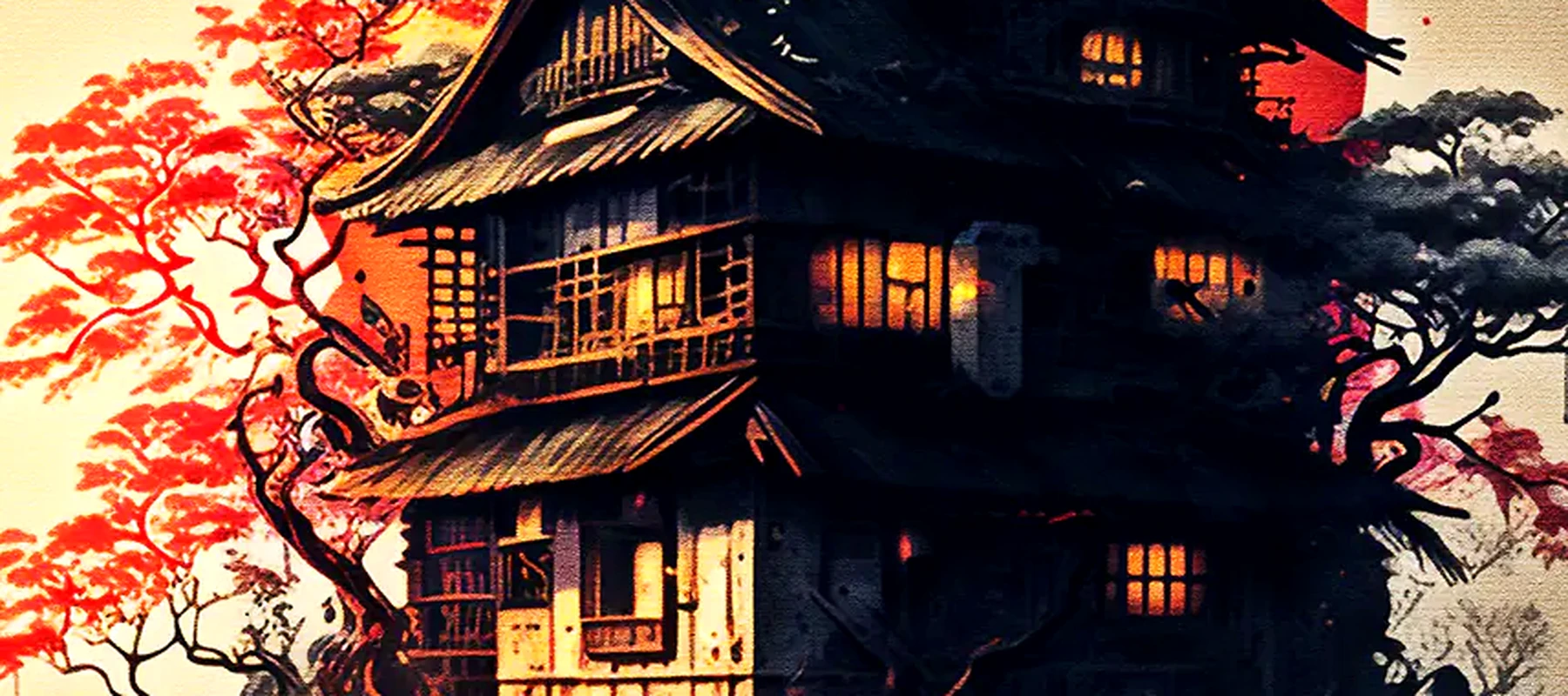 House of the rising sun RGB Desk Mat full-width design preview