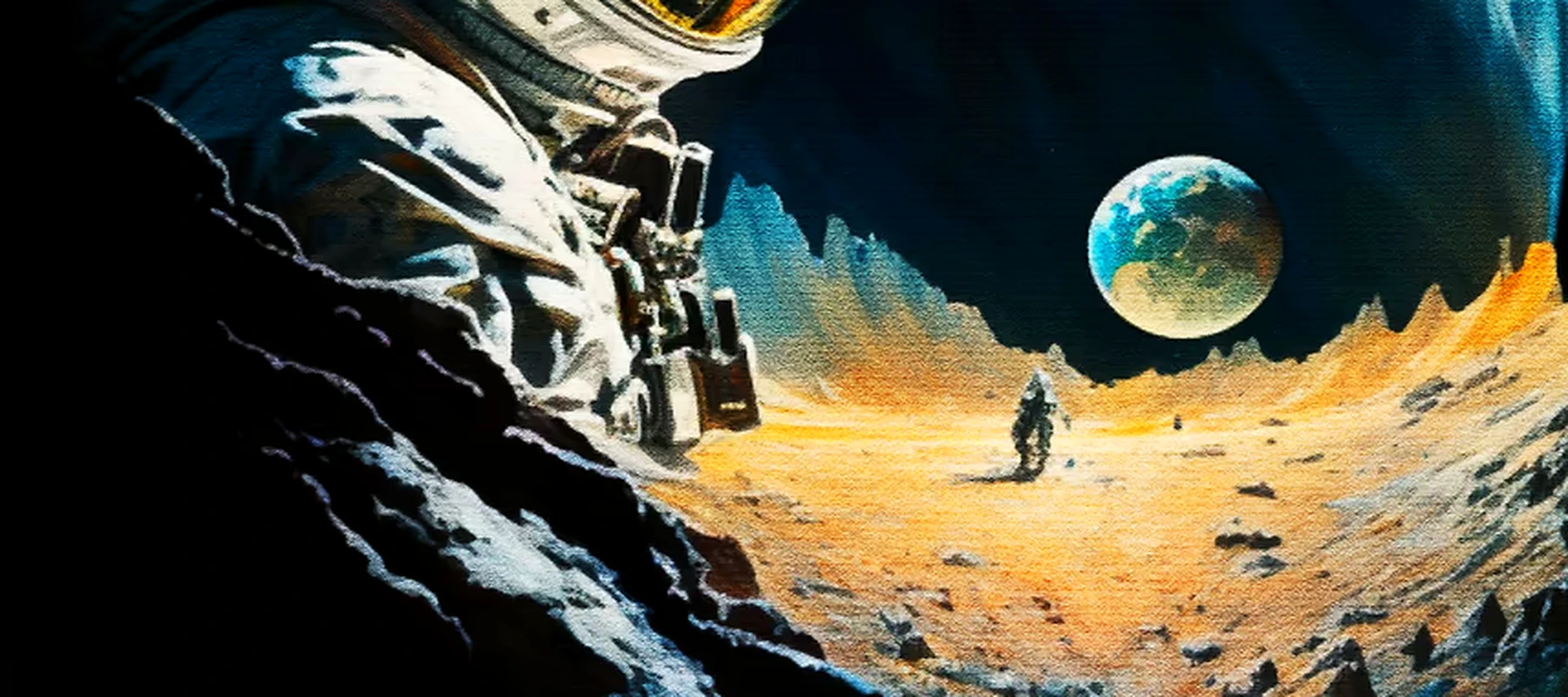 Astronomy on the Moon RGB Desk Mat full-width design preview