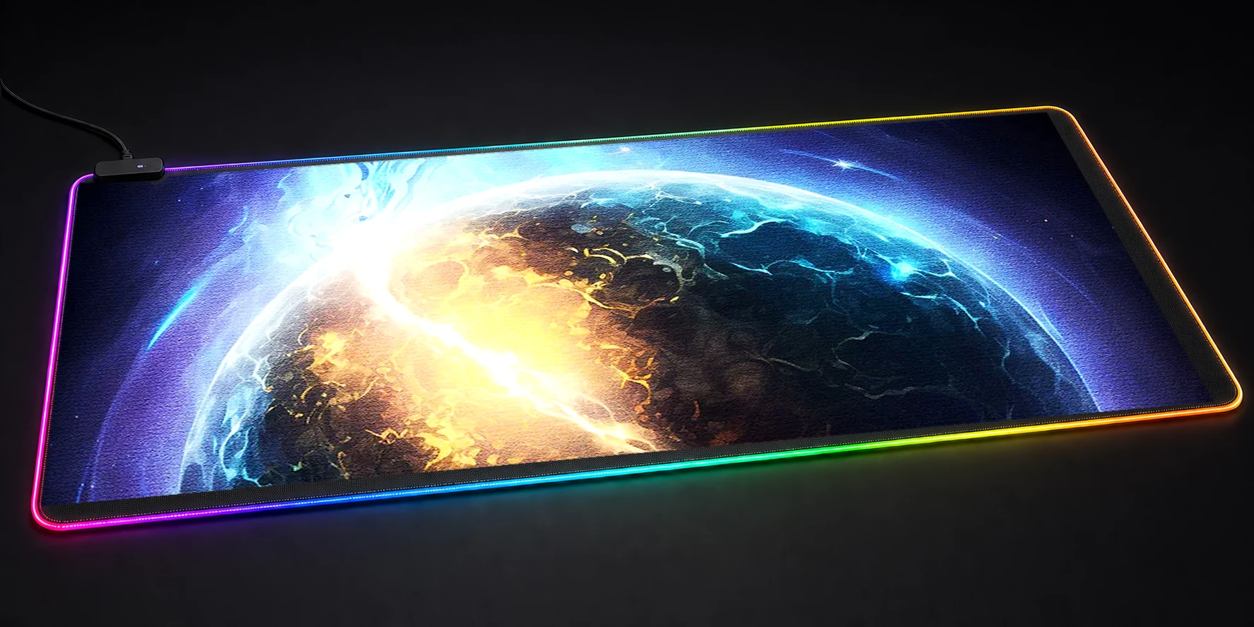 Fantasy Planet RGB Desk Mat RGB desk mat