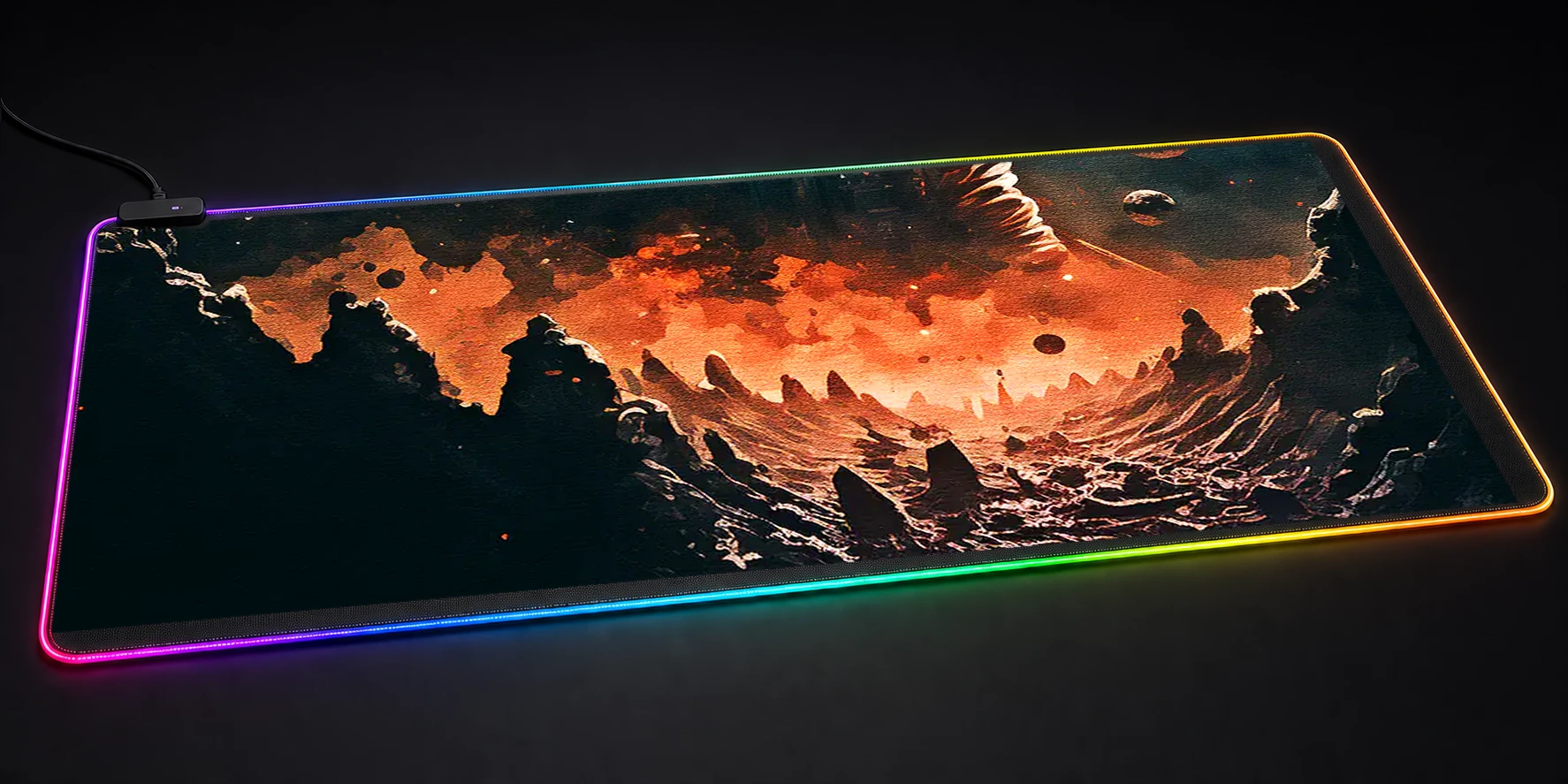 Astronauts and Space Life RGB Desk Mat RGB desk mat