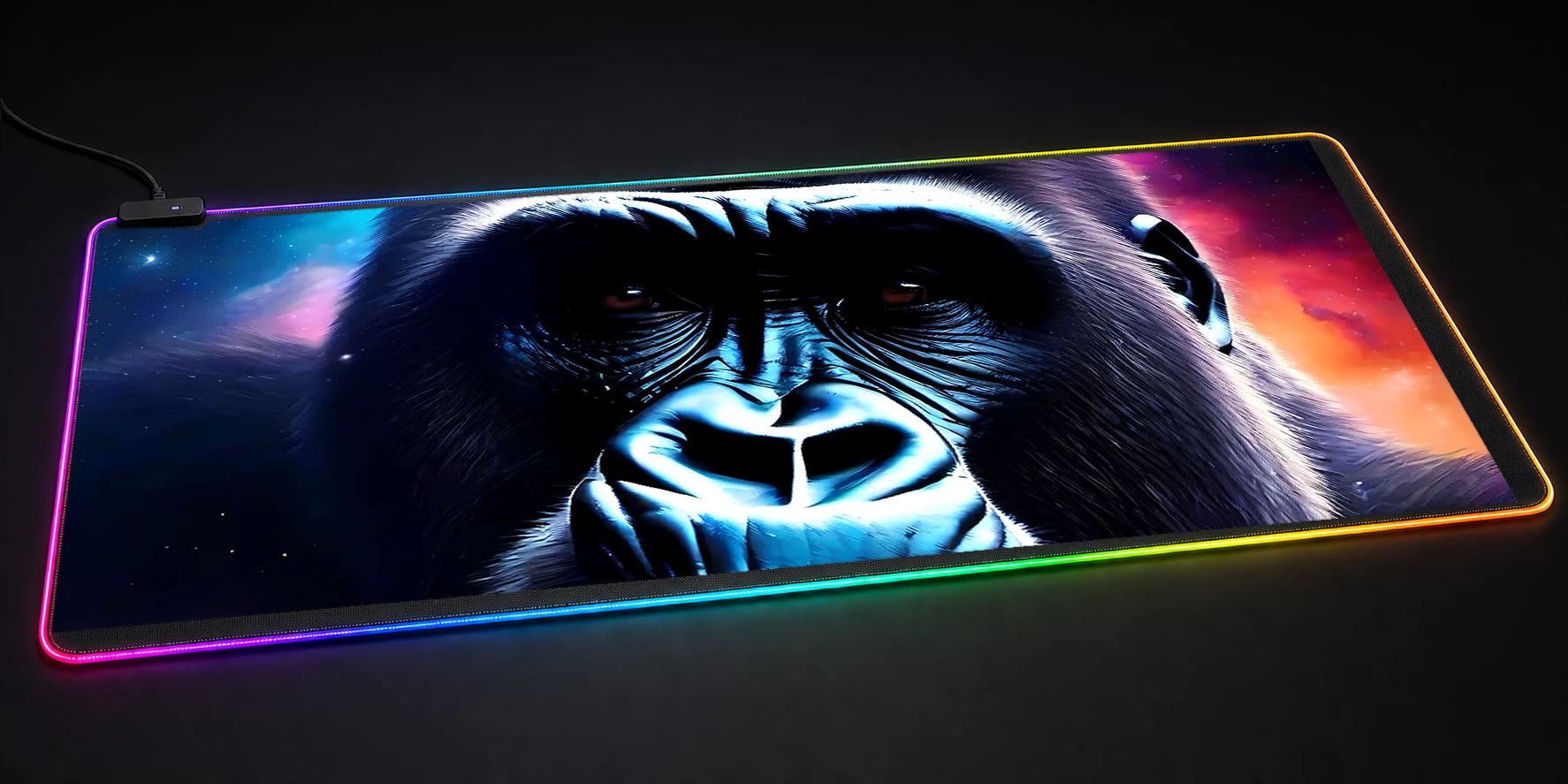Space Gorilla RGB Desk Mat RGB desk mat