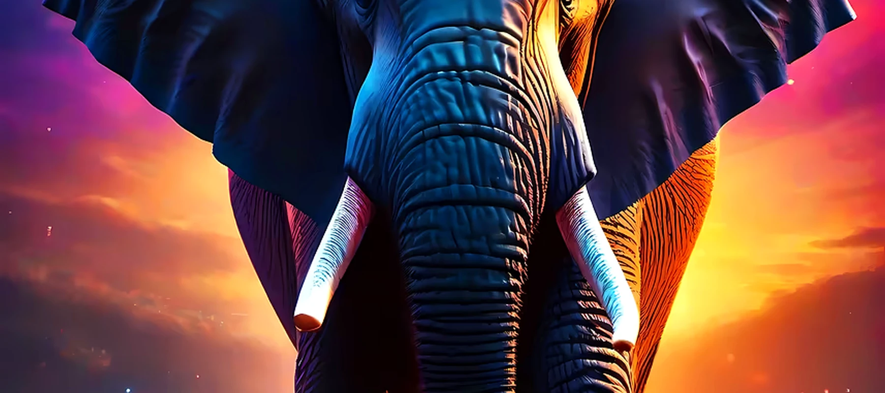 elephant RGB Desk Mat full-width design preview
