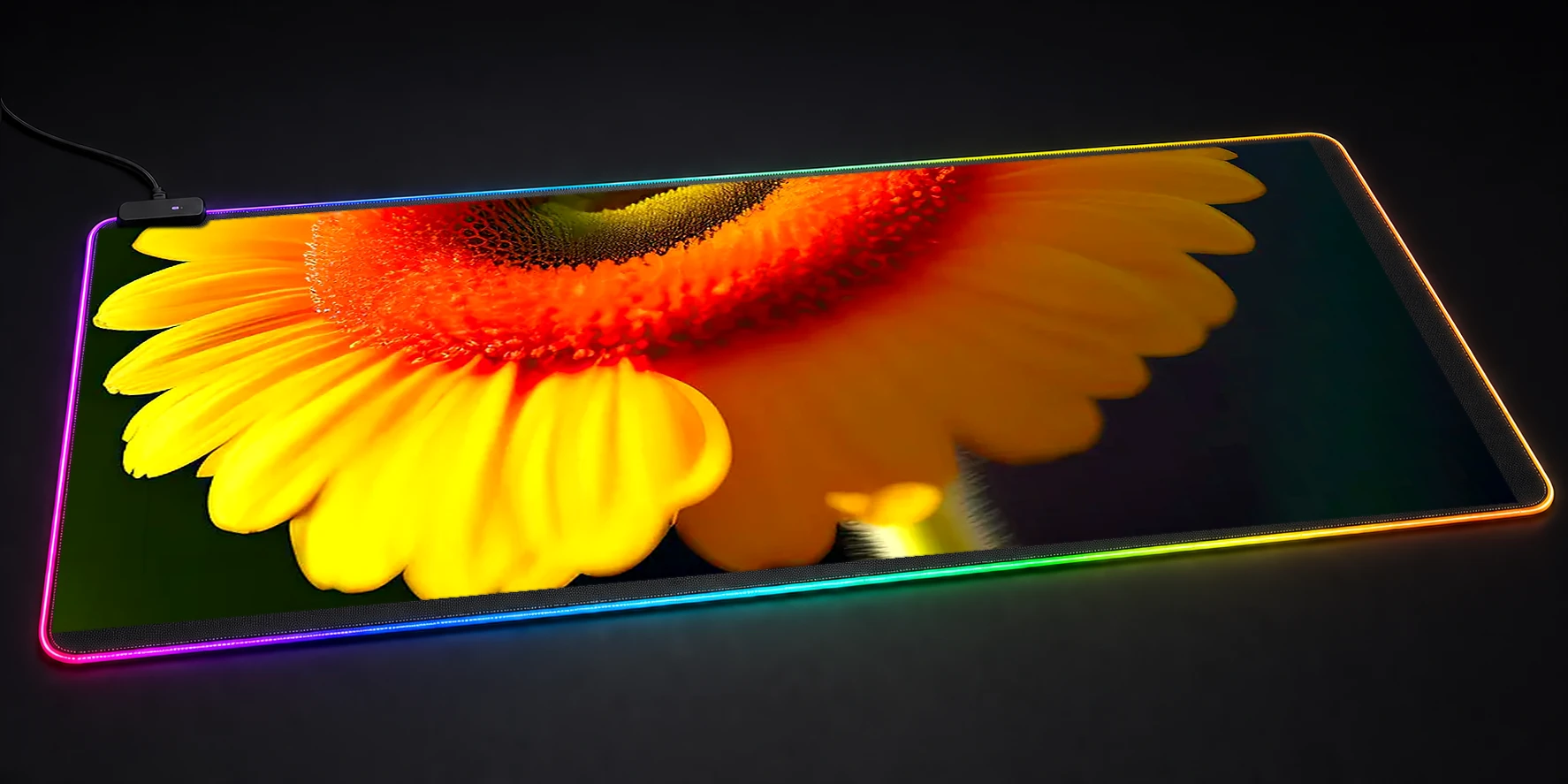 flower art RGB Desk Mat RGB desk mat