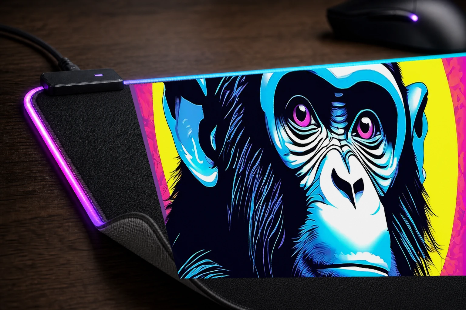 Animal Forest RGB Desk Mat controller and material detail
