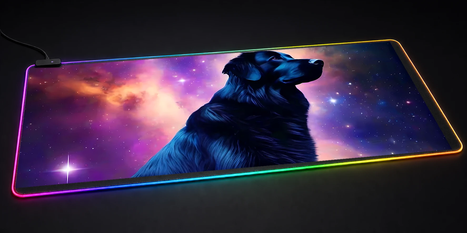 Space Dog RGB Desk Mat RGB desk mat