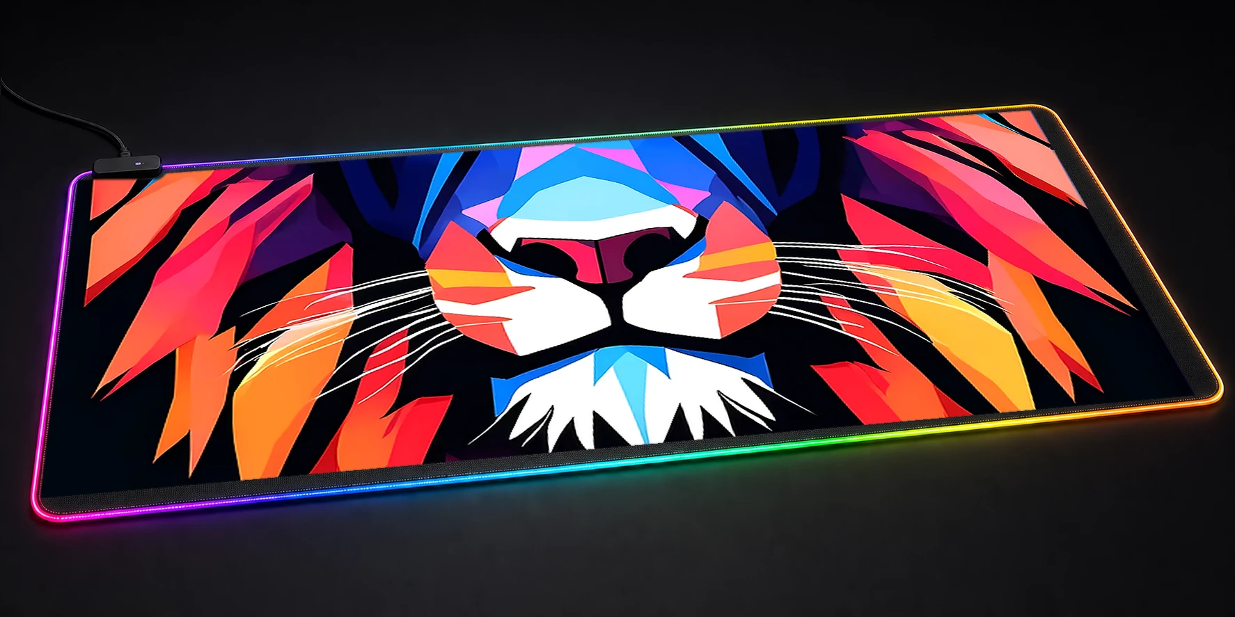 Lion RGB Desk Mat RGB desk mat