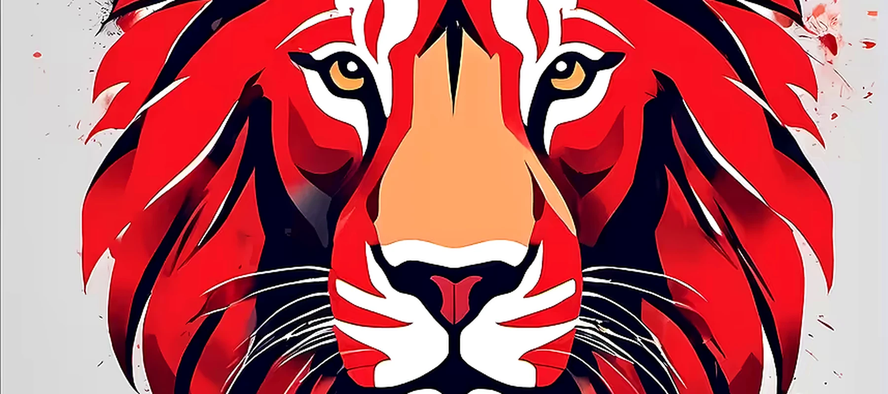 Lion RGB Desk Mat full-width design preview