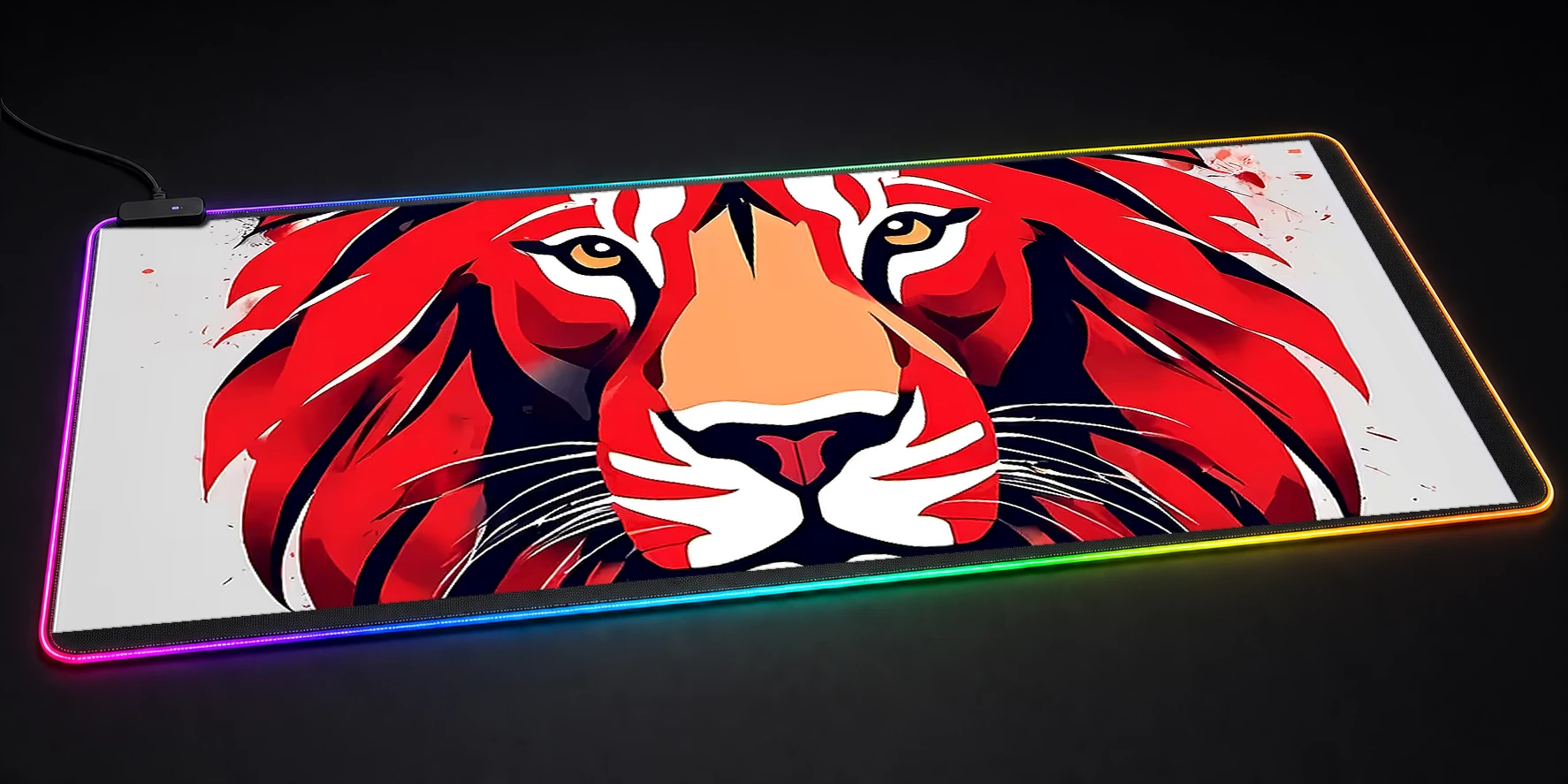 Lion RGB Desk Mat RGB desk mat