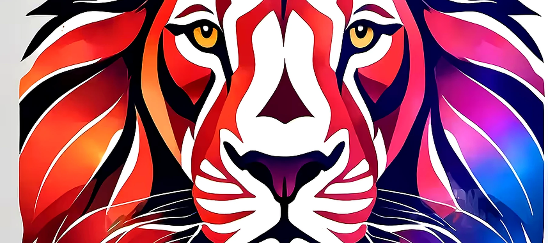Lion RGB Desk Mat full-width design preview