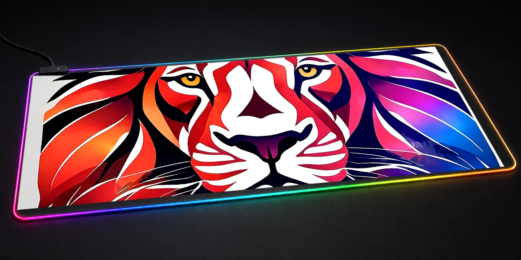 Lion RGB Desk Mat RGB desk mat