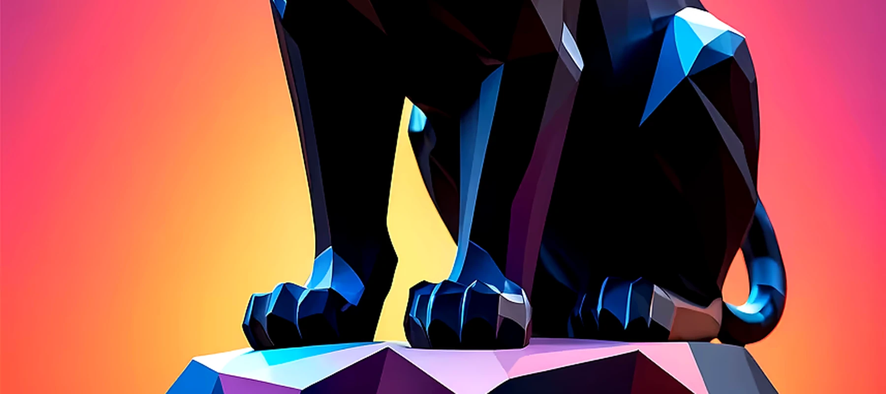 Black Panther RGB Desk Mat full-width design preview