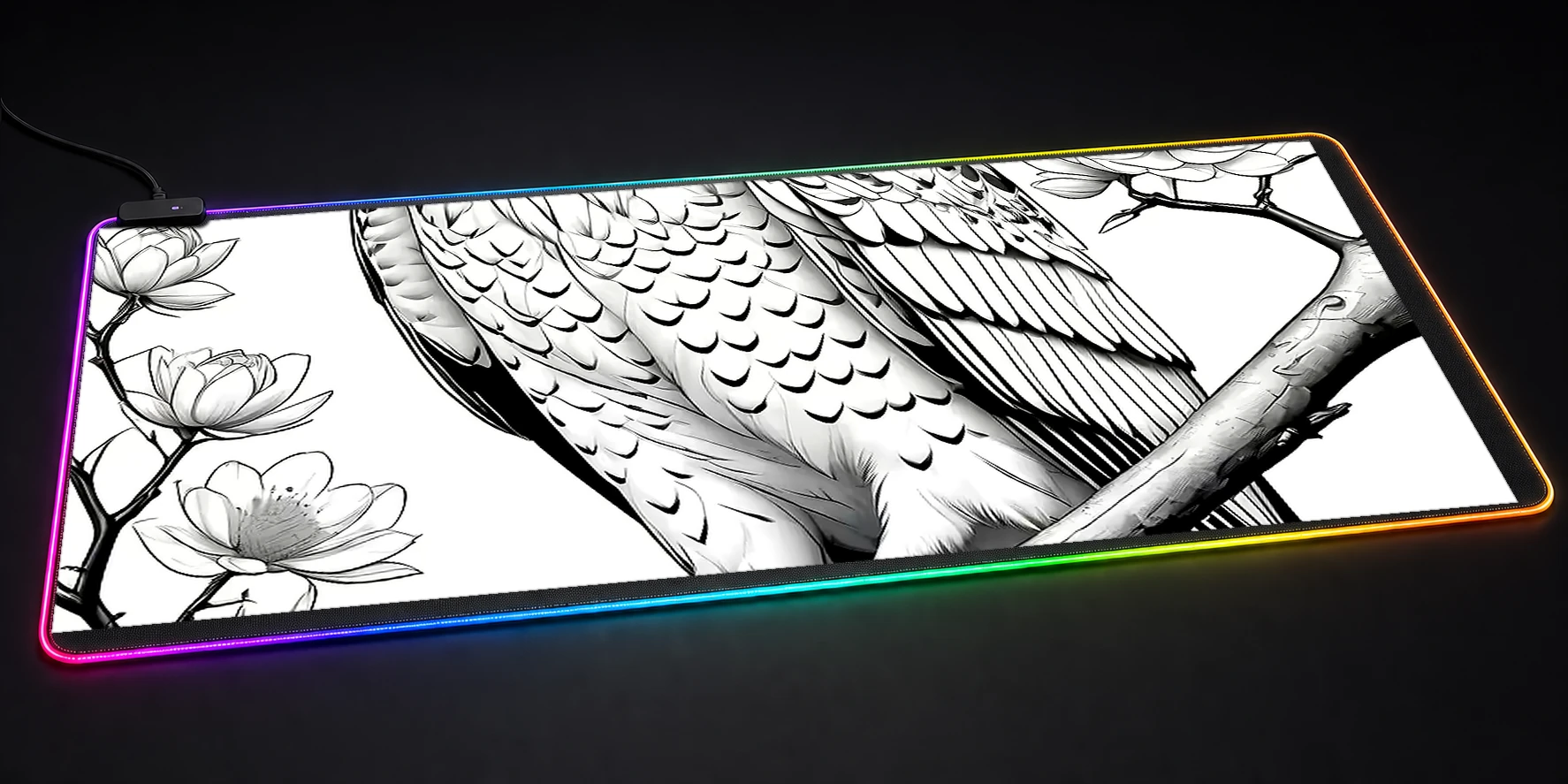 Hawk RGB Desk Mat RGB desk mat