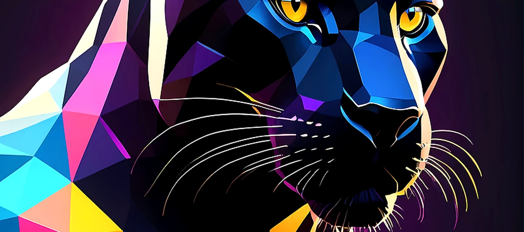Black Panther RGB Desk Mat full-width design preview