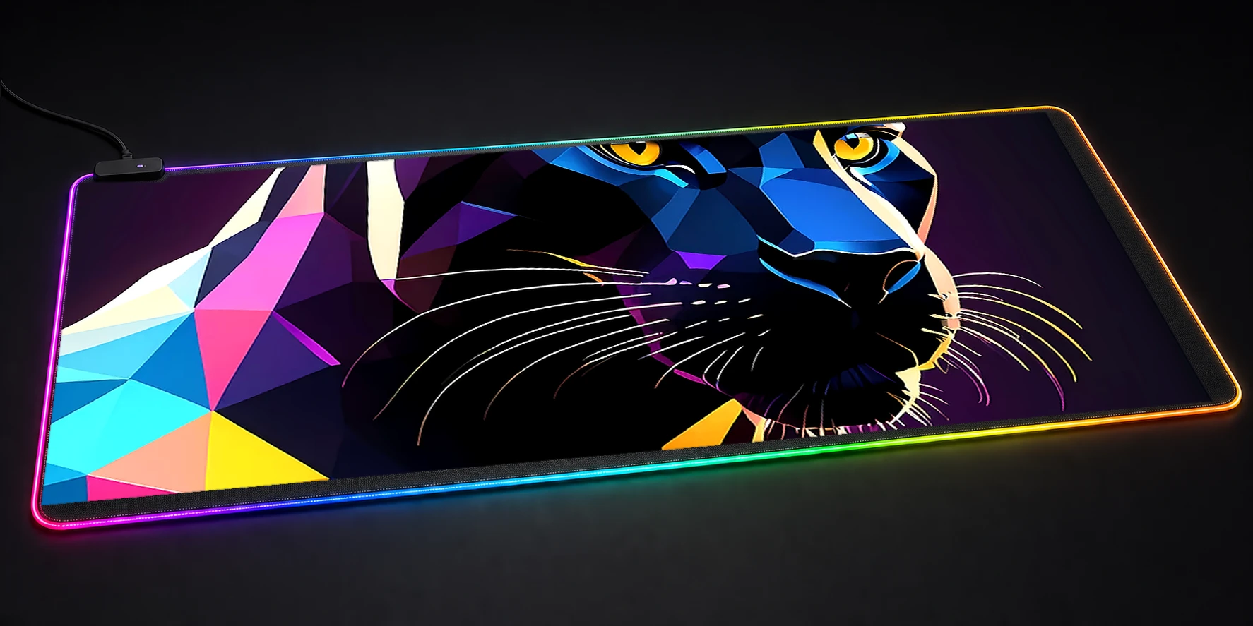 Black Panther RGB Desk Mat RGB desk mat