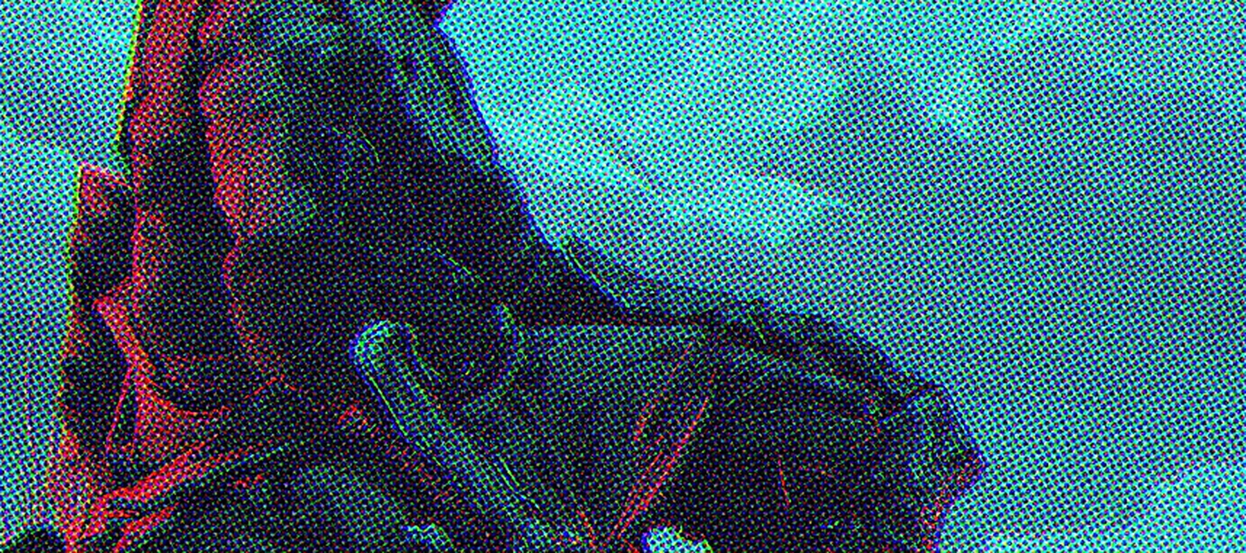 Sword Warrior RGB Desk Mat full-width design preview