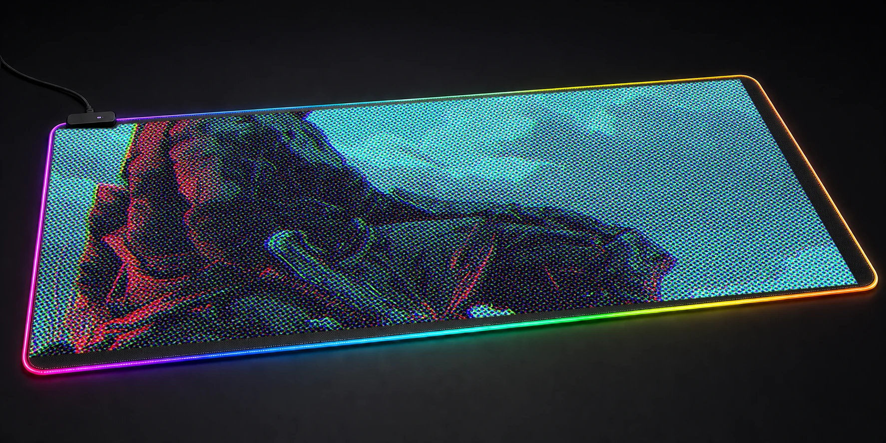 Sword Warrior RGB Desk Mat RGB desk mat