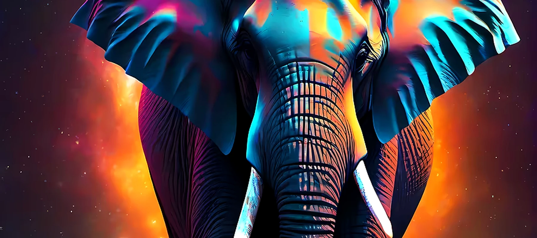 elephant RGB Desk Mat full-width design preview