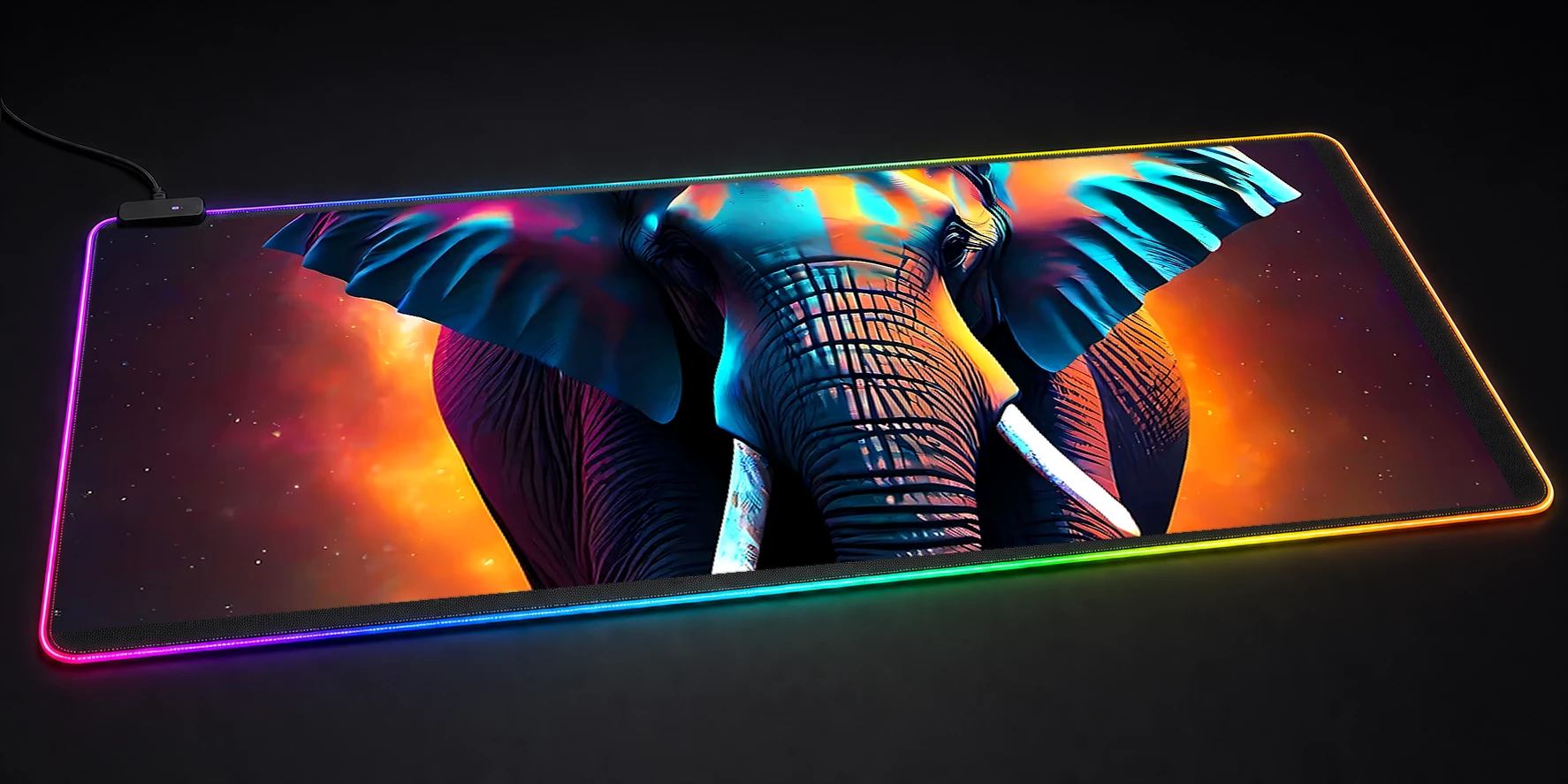 elephant RGB Desk Mat RGB desk mat