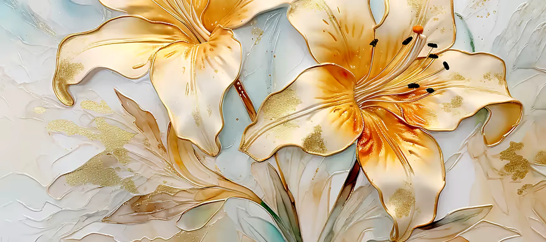 flower art RGB Desk Mat full-width design preview