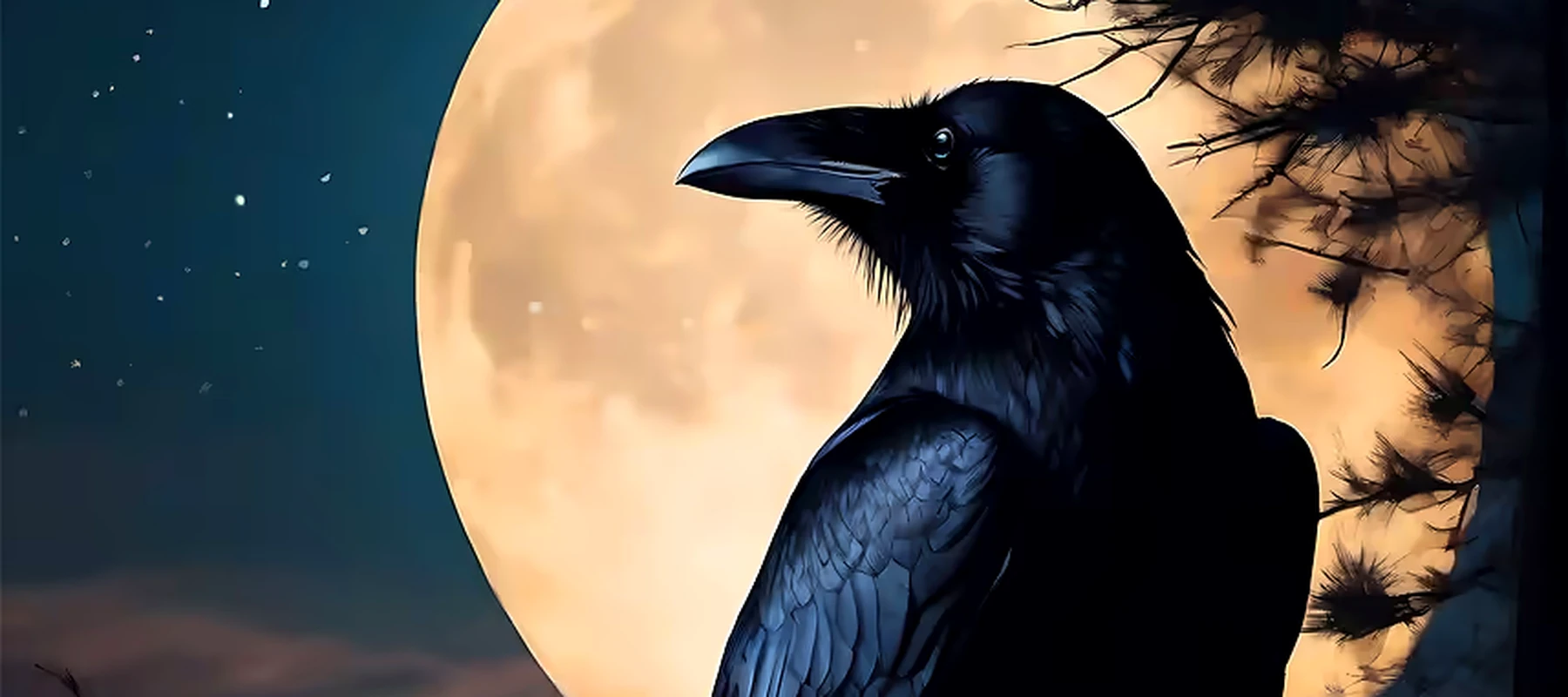 Crow RGB Desk Mat full-width design preview
