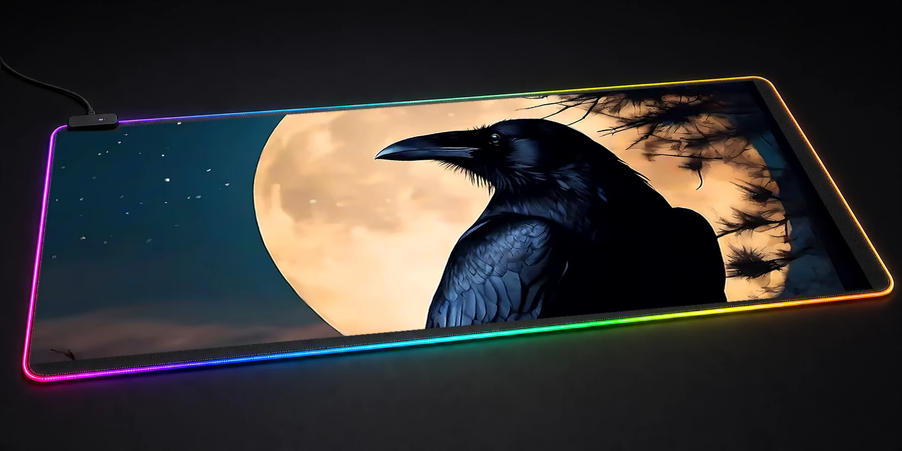 Crow RGB Desk Mat RGB desk mat