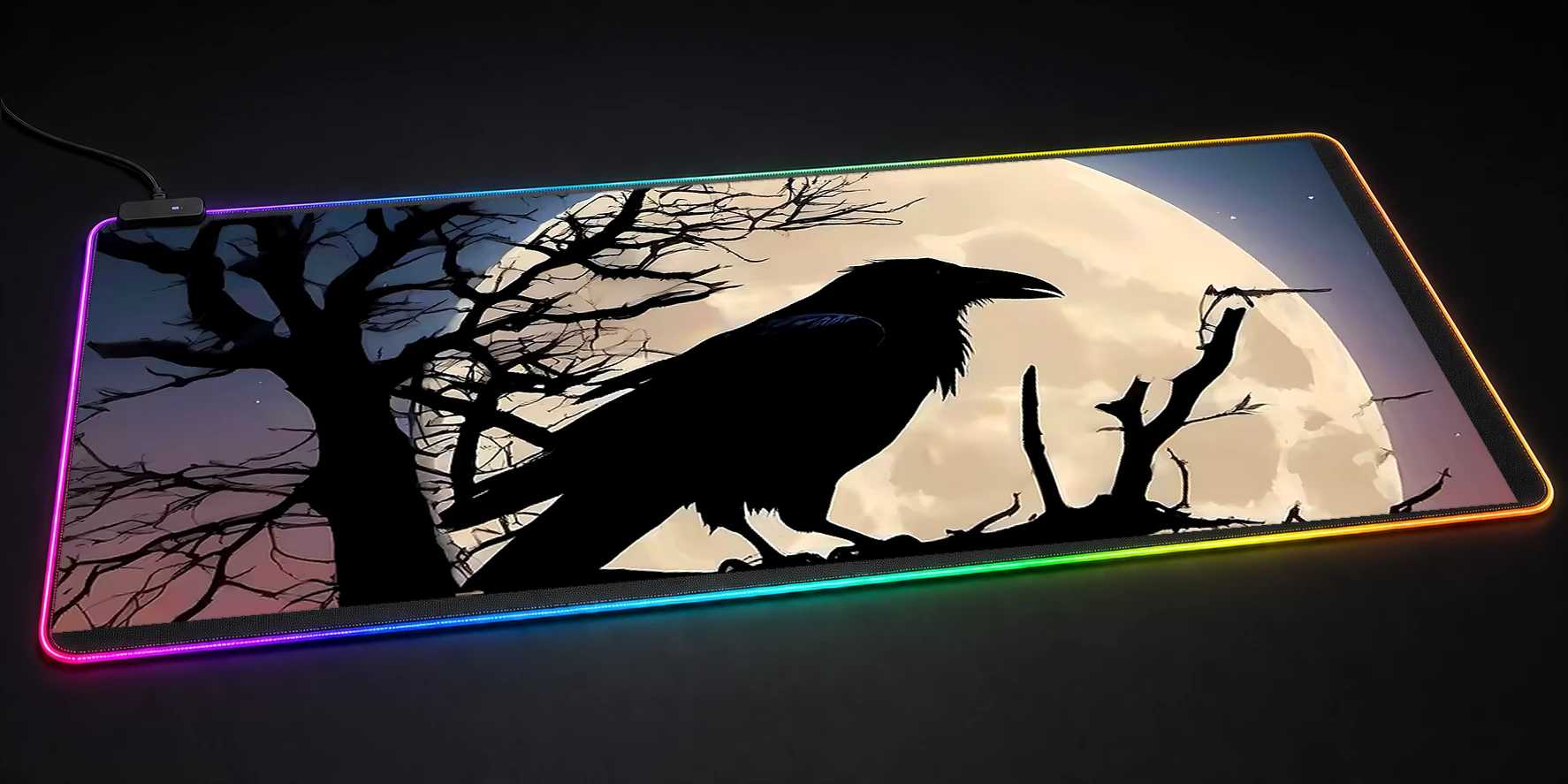 Crow RGB Desk Mat RGB desk mat