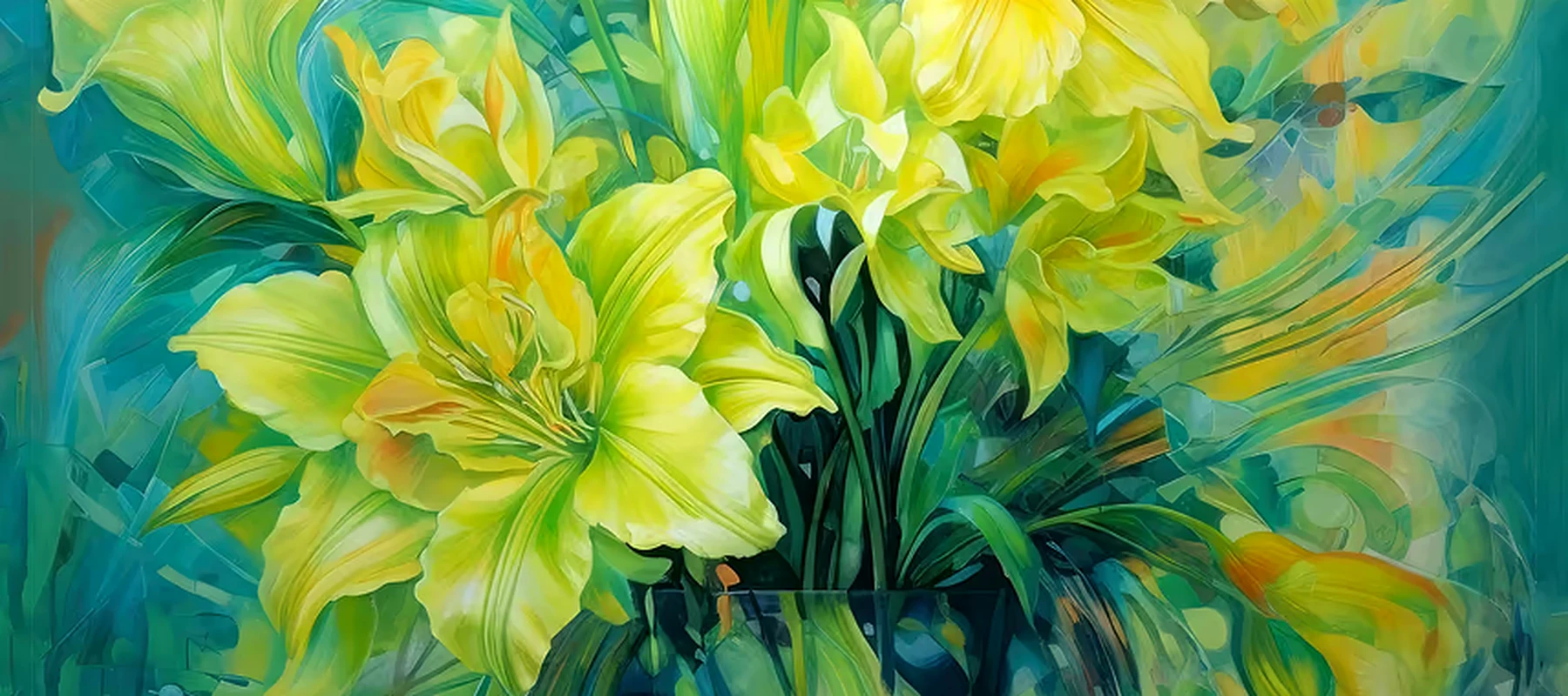 flower art RGB Desk Mat full-width design preview