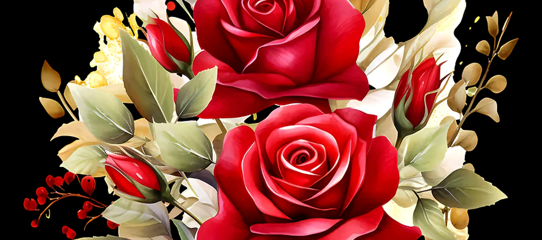 flower art RGB Desk Mat full-width design preview