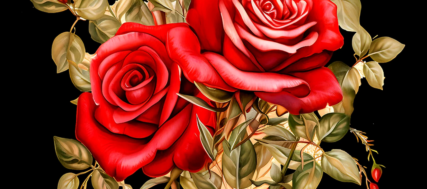 flower art RGB Desk Mat full-width design preview