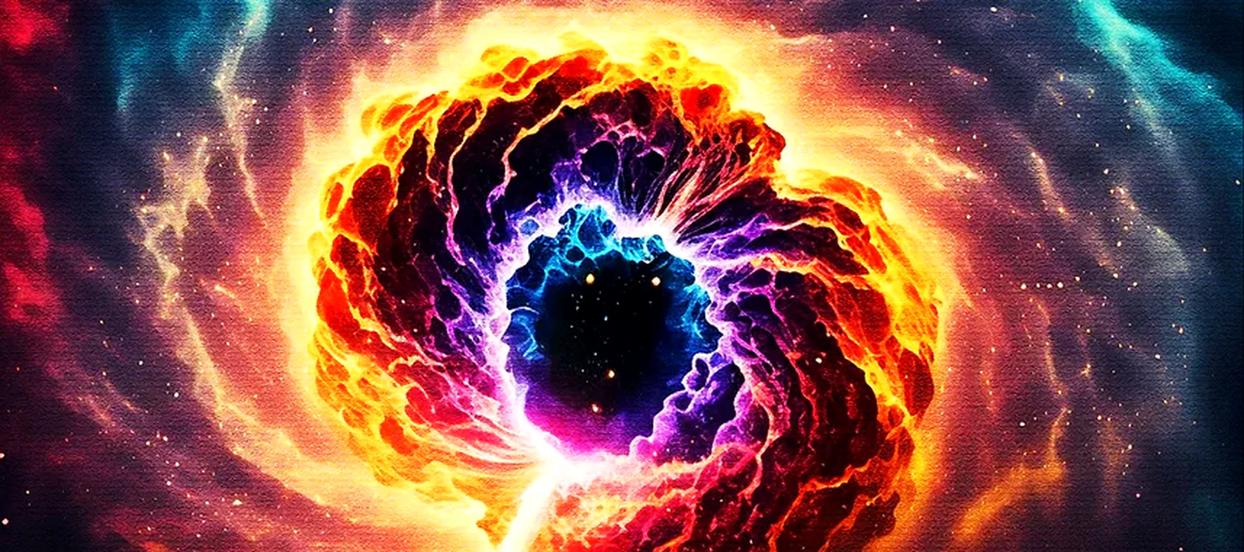 Galactic storm RGB Desk Mat full-width design preview