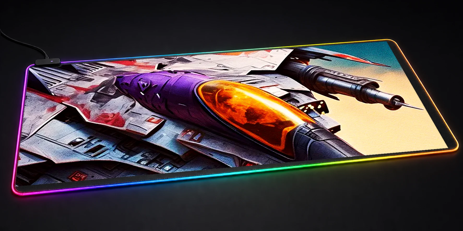 Paint Fighter Jets RGB Desk Mat RGB desk mat