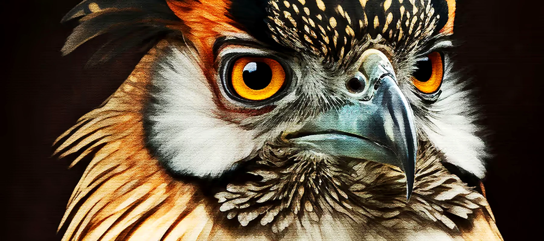 Portrait Birds RGB Desk Mat full-width design preview