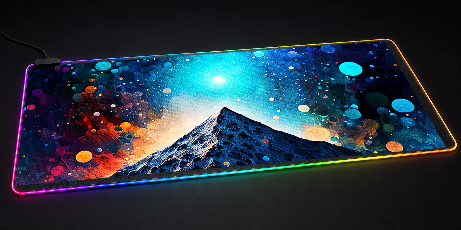 Bubbles Art Nature RGB Desk Mat RGB desk mat
