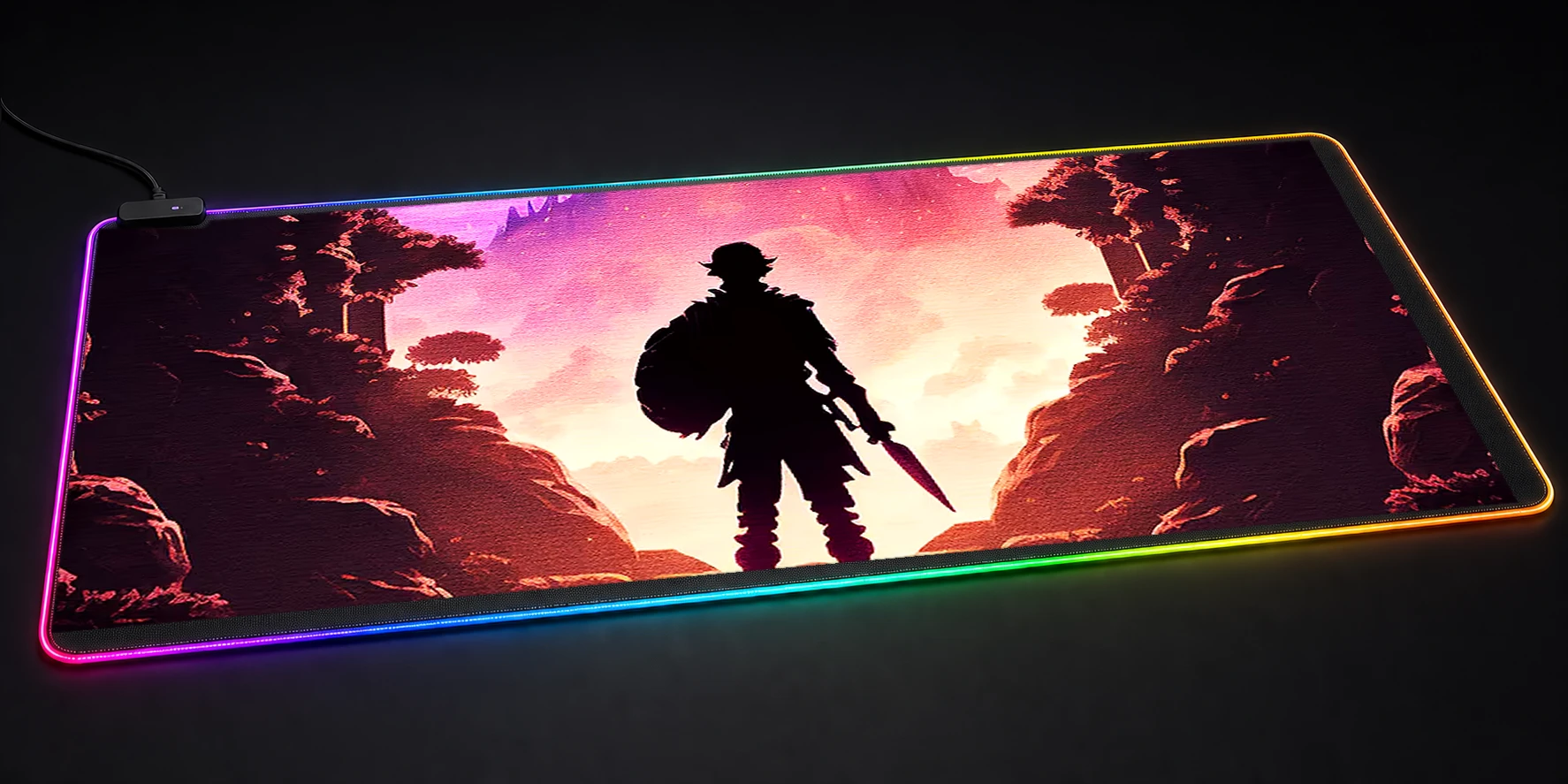 Adventurers Fantasy RGB Desk Mat RGB desk mat
