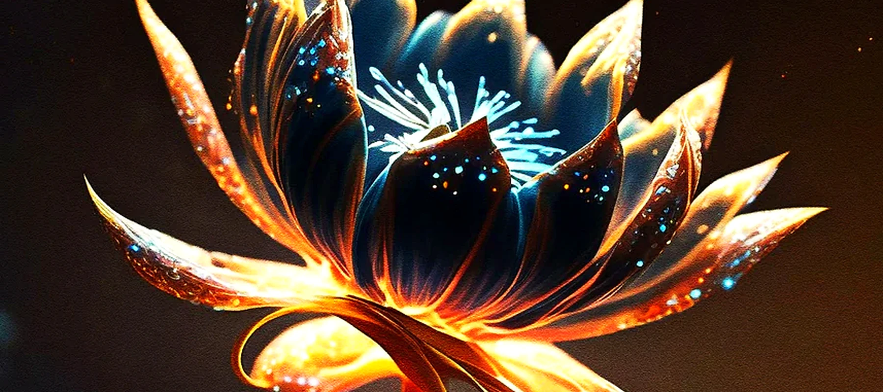 Flower alien planet RGB Desk Mat full-width design preview