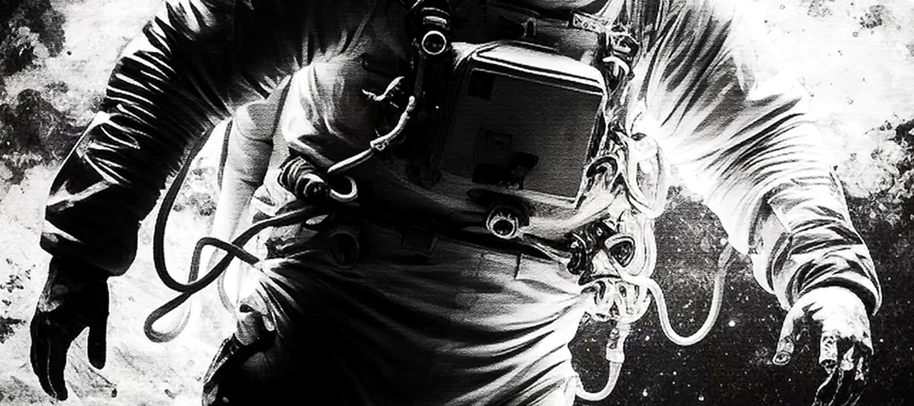 Astronaut Journey RGB Desk Mat full-width design preview