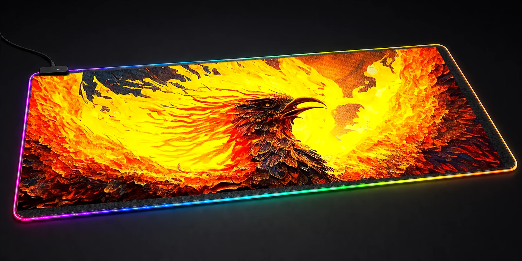 Abstract Art Phoenix RGB Desk Mat RGB desk mat