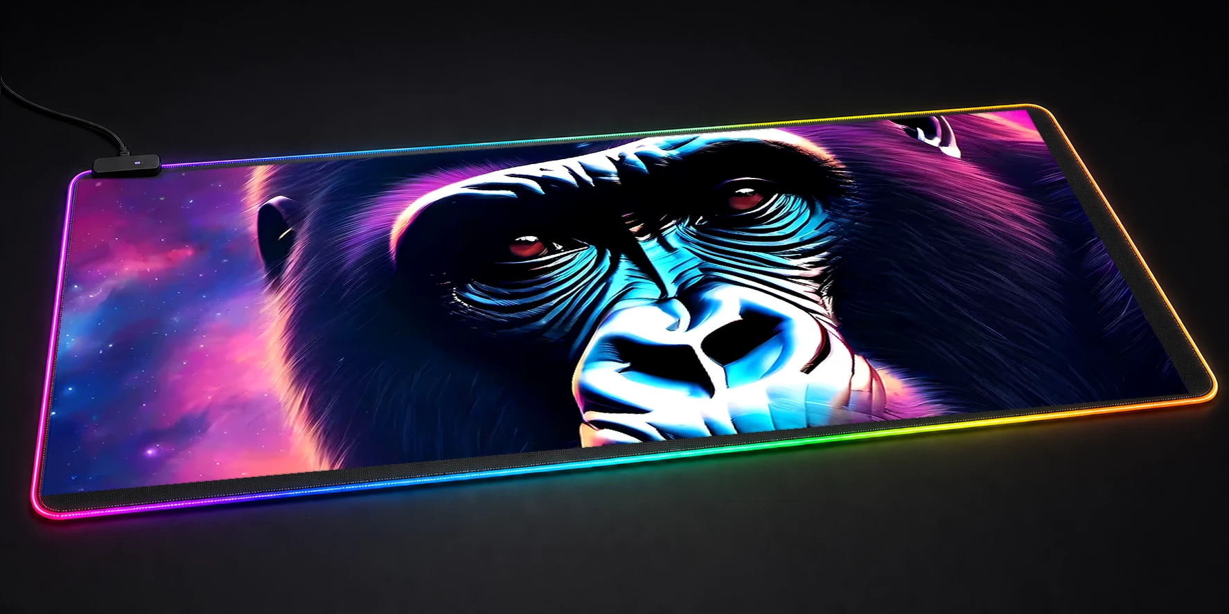 Space Gorilla RGB Desk Mat RGB desk mat