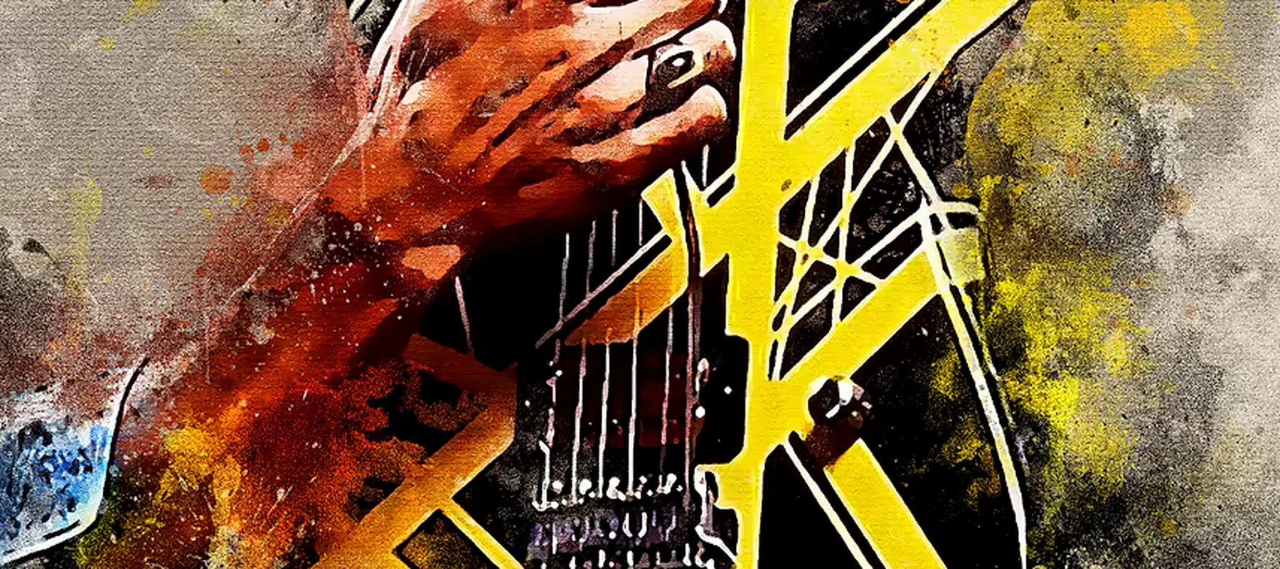 Gibson Eddie RGB Desk Mat full-width design preview