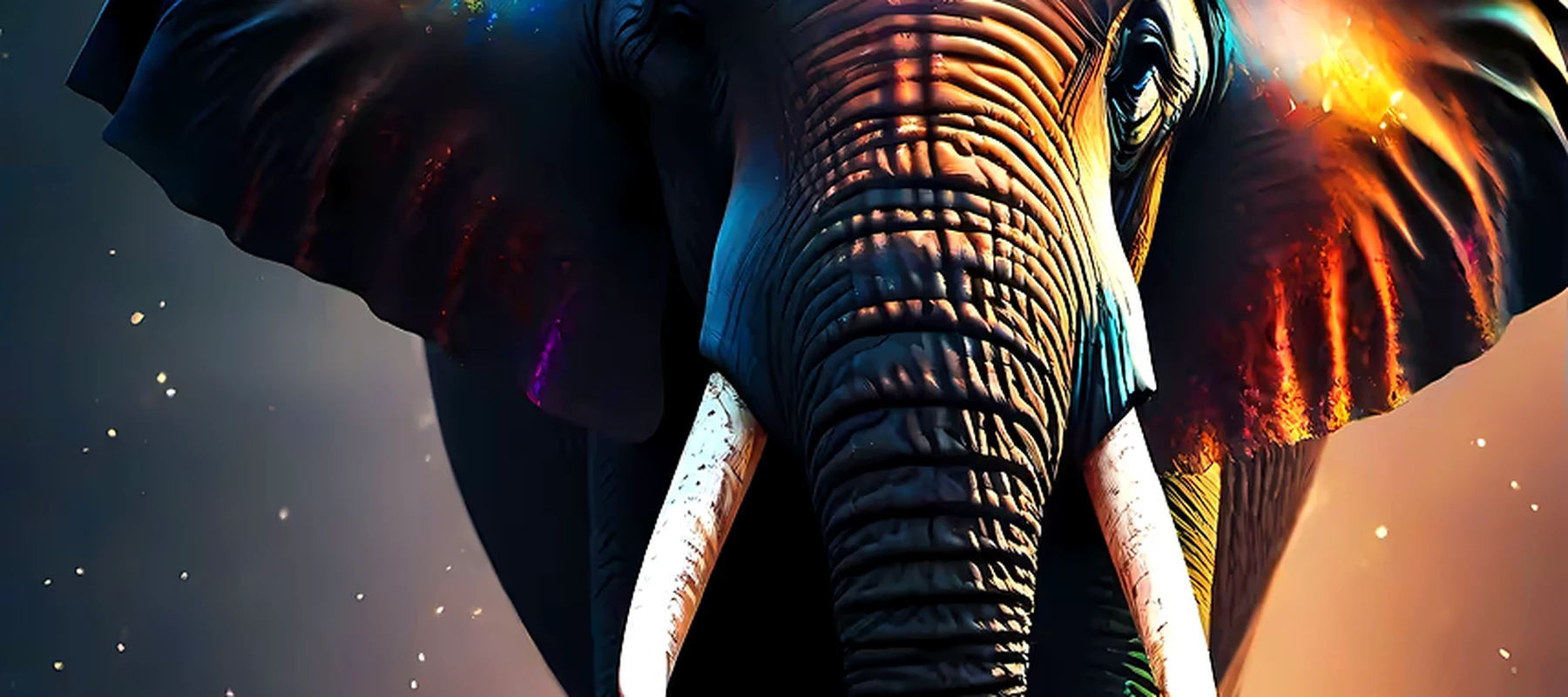 elephant RGB Desk Mat full-width design preview