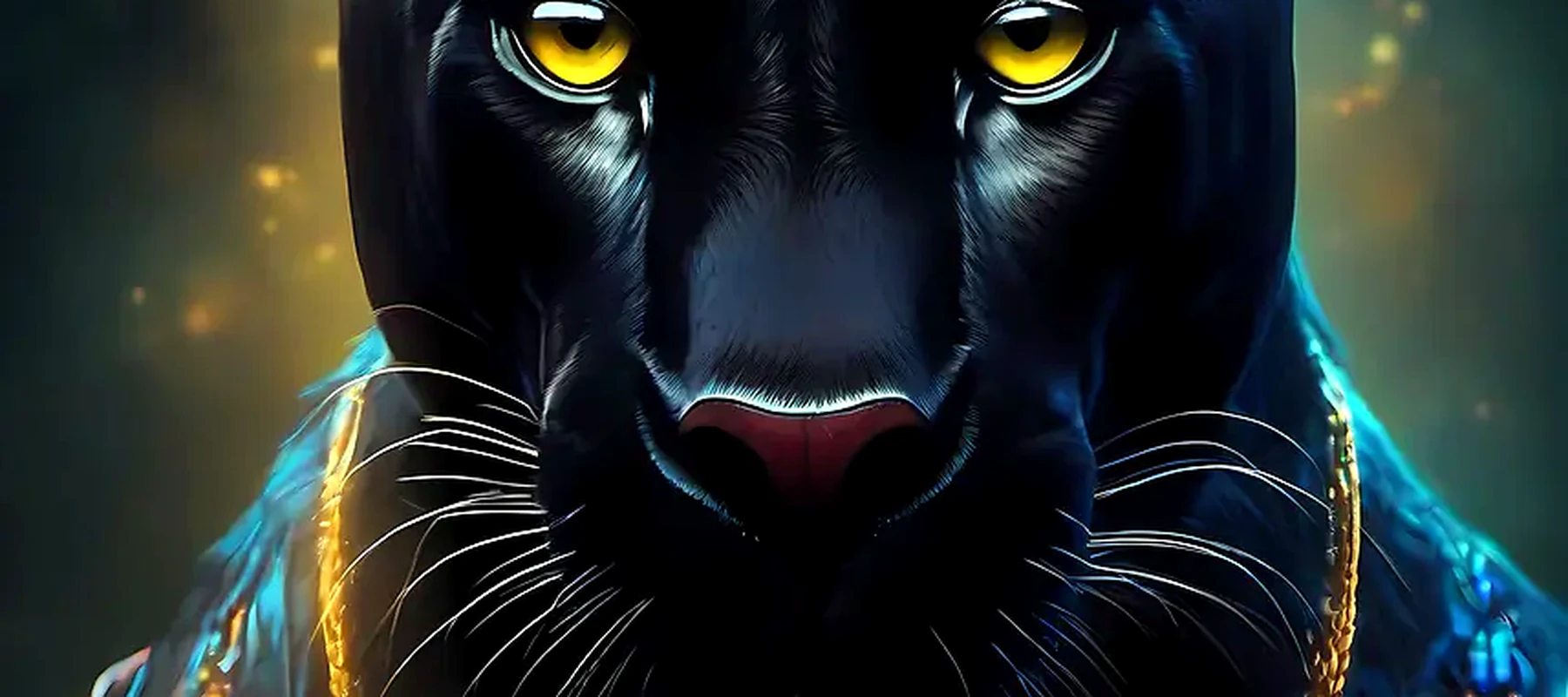 Black Panther RGB Desk Mat full-width design preview