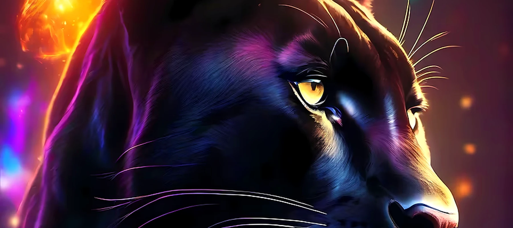 Black Panther RGB Desk Mat full-width design preview