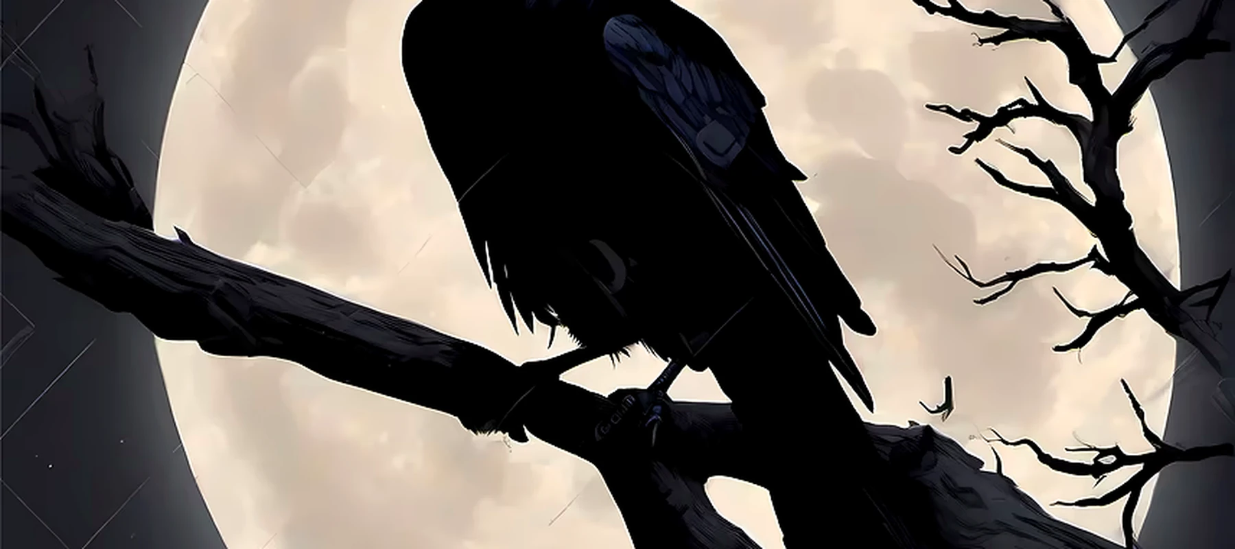 Crow RGB Desk Mat full-width design preview