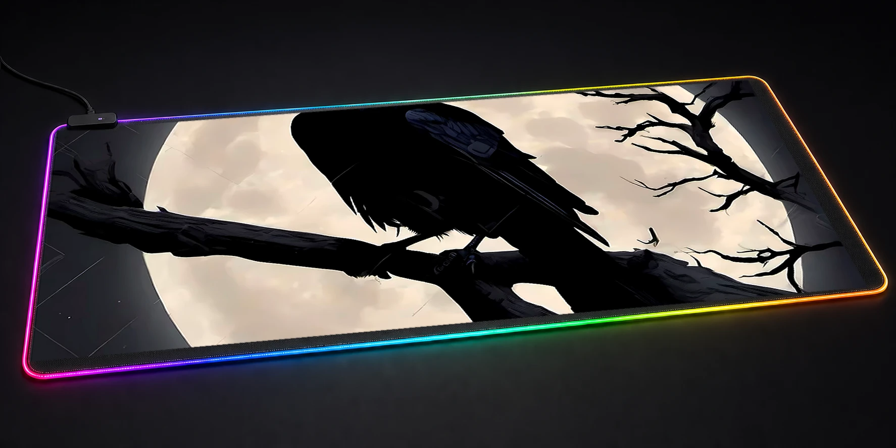 Crow RGB Desk Mat RGB desk mat